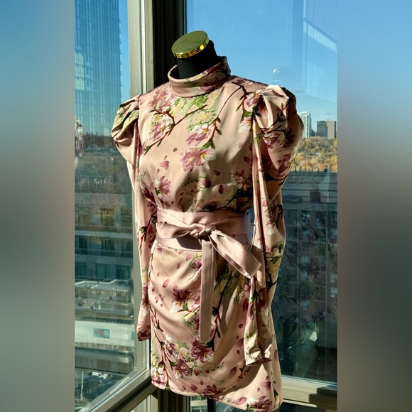 🆕 BRONX & BANCO 🧿 NWOT Noel Sakura Long Sleeve Mini Dress - Size XS / US 2 - Picture 11 of 15